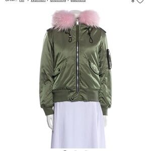 SAM CARGO BOMBER JACKET WITH PINK FUR HOOD